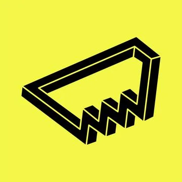 Illusion shapes. 3d geometry. Optical illusion figure. Sacred geometry. Illustrazione stock