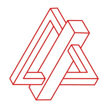 Illusion shapes. 3d geometry. Optical illusion figures. Sacred geometry. 스톡 일러스트