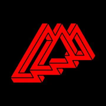 Illusion shapes. 3d geometry. Optical illusion figure. Modern logo. Sacred Illustrazione stock