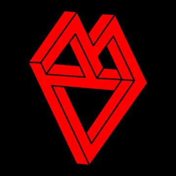 Illusion shapes. 3d geometry. Optical illusion figure. Sacred geometry logo. イラスト素材