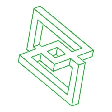 Illusion shapes. 3d geometry. Optical illusion figures. Sacred geometry objects 스톡 일러스트