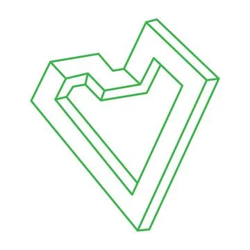 Illusion shapes. 3d geometry. Optical illusion figures. Sacred geometry logo. Illustrazione stock