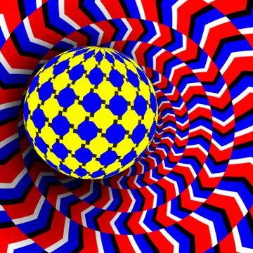 Illusion Vector. Optical 3d Art. Motion Dynamic Effect. Optical Effect. Swirl Stock Illustration