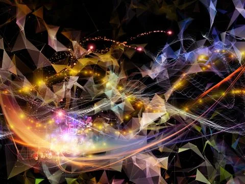 Illusion of Virtual World Illustrazione stock