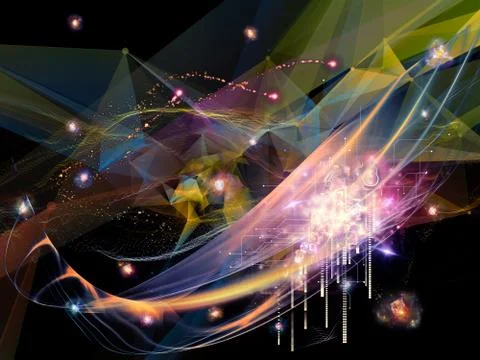 Illusion of Virtual World Illustrazione stock