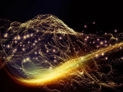 Illusion of Virtual World Stock Illustration