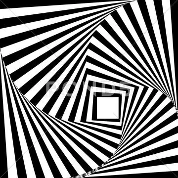 Illusion of wavy rotation movement. Op art design. Vector art.: Royalty ...