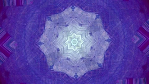 Illusionary Pattern Psychodelic Trip. Moving seamless kaleidoscope. Stock Footage 208037910