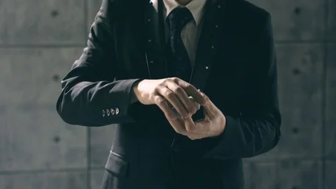 Illusionist performing card trick Stock Footage 83799134