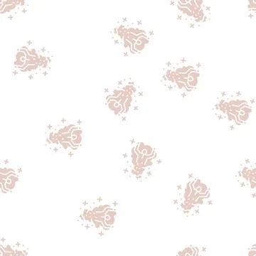 Illusionist performing magic glyph seamless pattern Stock Illustration