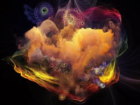 Illusions of Math Visualization Stock Illustration