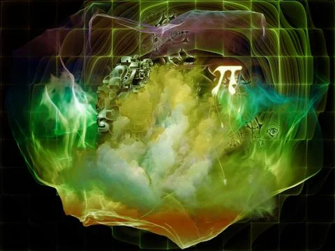 Illusions of Math Visualization Stock Illustration
