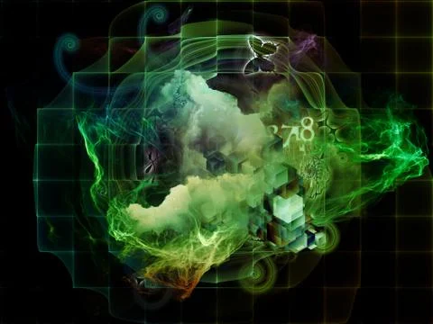 Illusions of Math Visualization Illustrazione stock