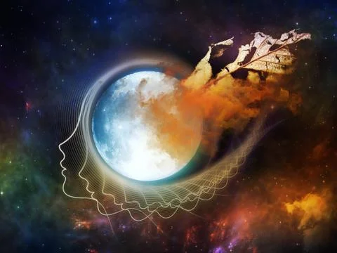 Illusions of the Moon Stock Illustration