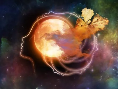 Illusions of the Moon Stock Illustration