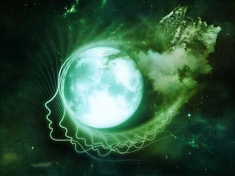 Illusions of the Moon 库存插图