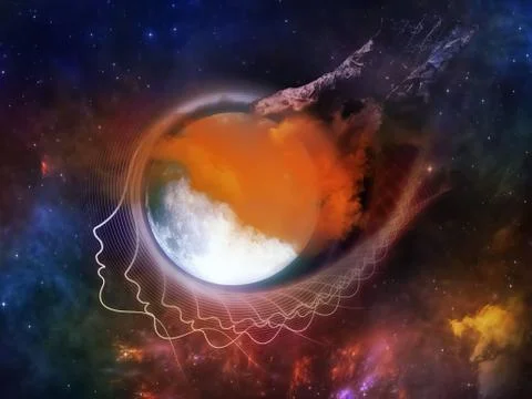 Illusions of the Moon Stockillustratie