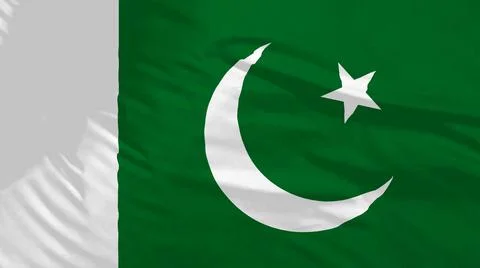 An illusration 3d of Pakistan flag Stock Illustration