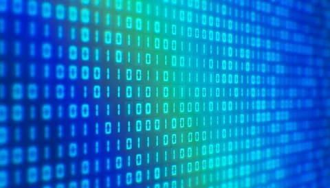 Illustation of an encoding of a binary code. 库存插图