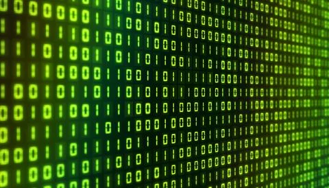 Illustation of an encoding of a binary code. Stockillustratie