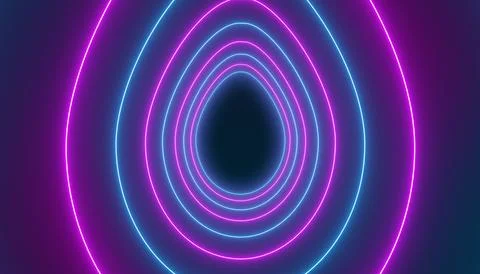 Illustation of many Easter eggs in neon blue and magenta. 스톡 일러스트
