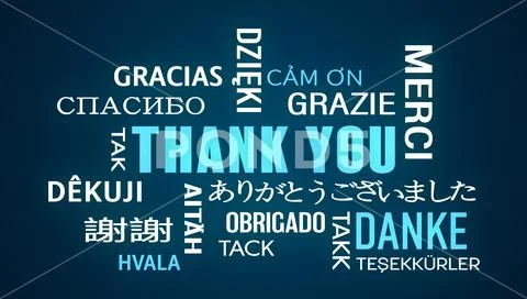 Illustation of thank you keyword cloud in different languages ~ Clip ...