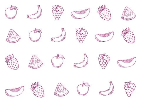 The Illustraion of Fruit Background Stock Illustration