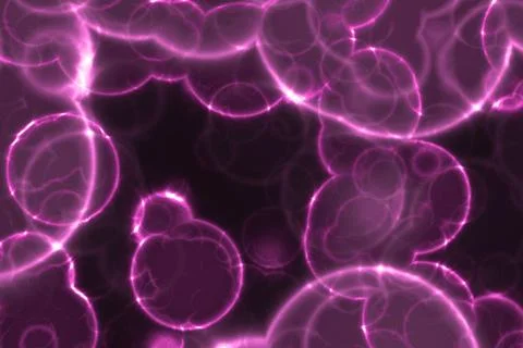 Illustrated background with simulation of human cells seen under a microscope Stock Photos