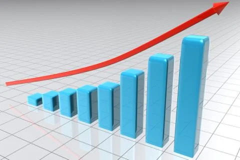 Illustrated bars building a statistic Stock Illustration