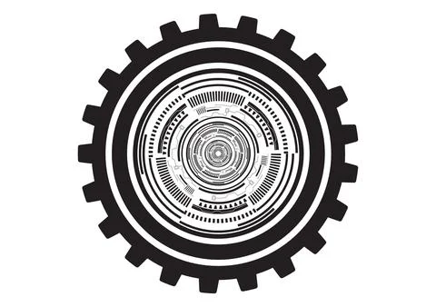Illustrated Cogs vector Stock Illustration