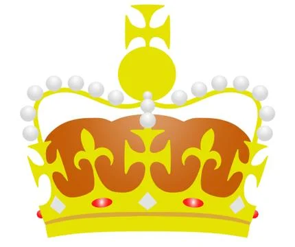 Illustrated-Crown Stock Illustration