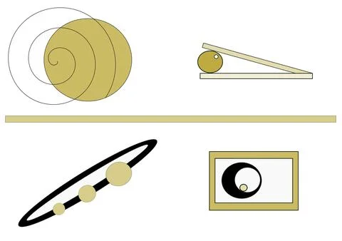 Illustrated decorative elements and decorations, white background Illustrazione stock