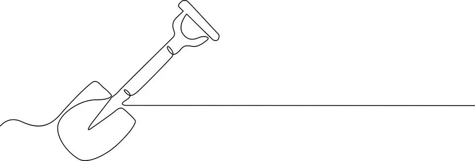 Illustrated folding shovel Vector Stock Illustration