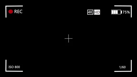 Illustrated frame of the video camera screen. 2D render. Video stock 288984746