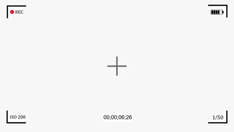 Illustrated frame of the video camera screen in 4k resolution with Background Stock Footage 307311920