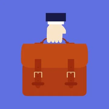 Illustrated Hand Work Suitcase Ilustración de archivo