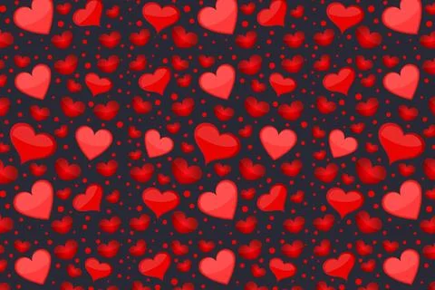 Illustrated heart pattern on background Stock Illustration