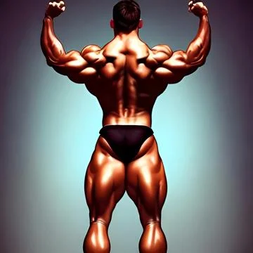 Illustrated image of a body builder Stock Illustration