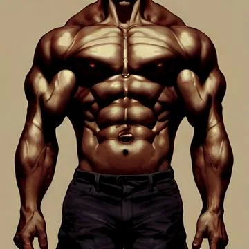 Illustrated image of a body builder Stock Illustration