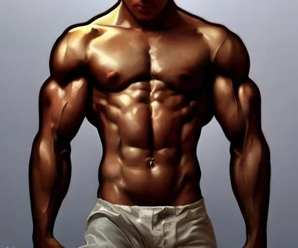 Illustrated image of a body builder Stock Illustration