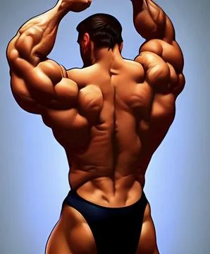 Illustrated image of a body builder Stock Illustration