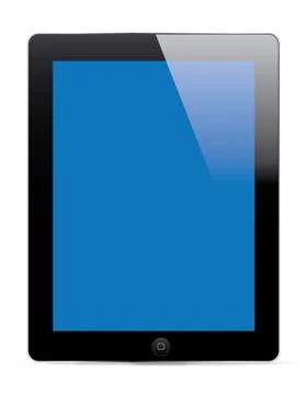 Illustrated iPad with Isolated Screen Stock-Illustration