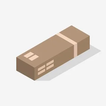 Illustrated isometric box Stock Illustration