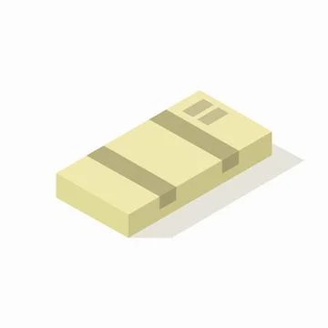 Illustrated isometric box Stock Illustration