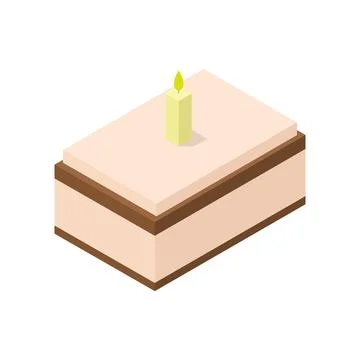 Illustrated Isometric Cake Stock Illustration