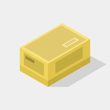 Illustrated isometric postal box Stock Illustration