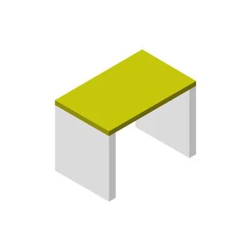 Illustrated isometric table Stock Illustration