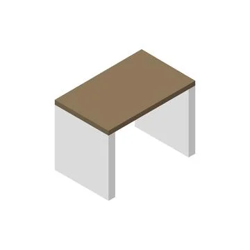 Illustrated isometric table Stock Illustration