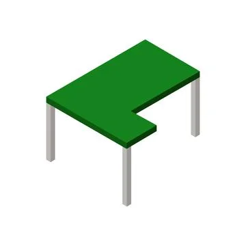 Illustrated isometric table Stock Illustration