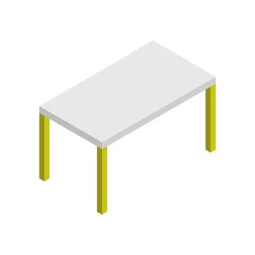 Illustrated isometric table Stock Illustration